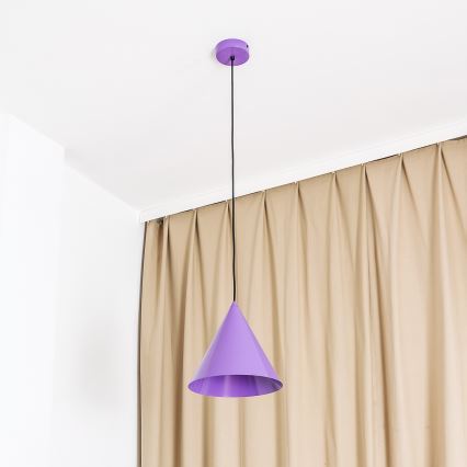 Pendellampa ETNA II på sladd 1xE27/15W/230V, Ø 25 cm, lila