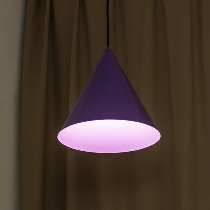Pendellampa ETNA II på sladd 1xE27/15W/230V, Ø 25 cm, lila