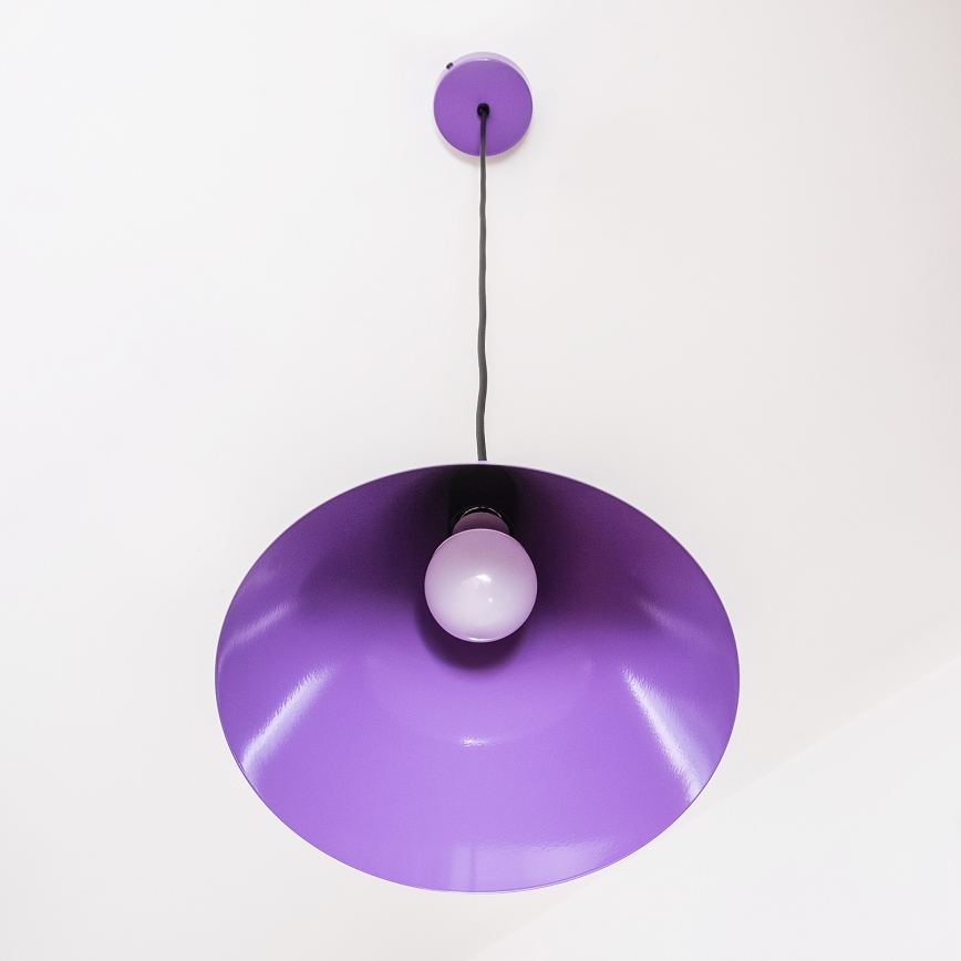 Pendellampa ETNA II på sladd 1xE27/15W/230V, Ø 25 cm, lila