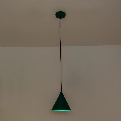 Pendellampa ETNA på kabel 1x E27, 15 W, 230 V, Ø 18,5 cm, grön