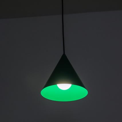 Pendellampa ETNA på kabel 1x E27, 15 W, 230 V, Ø 18,5 cm, grön
