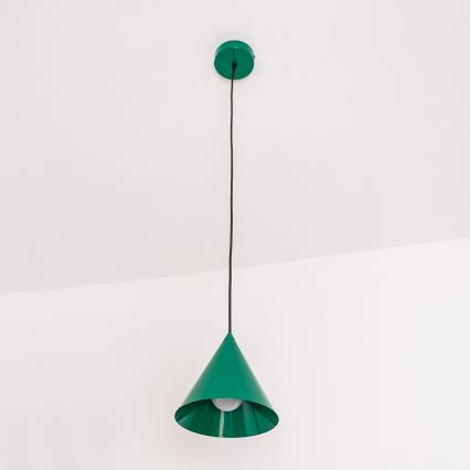 Pendellampa ETNA på kabel 1x E27, 15 W, 230 V, Ø 18,5 cm, grön