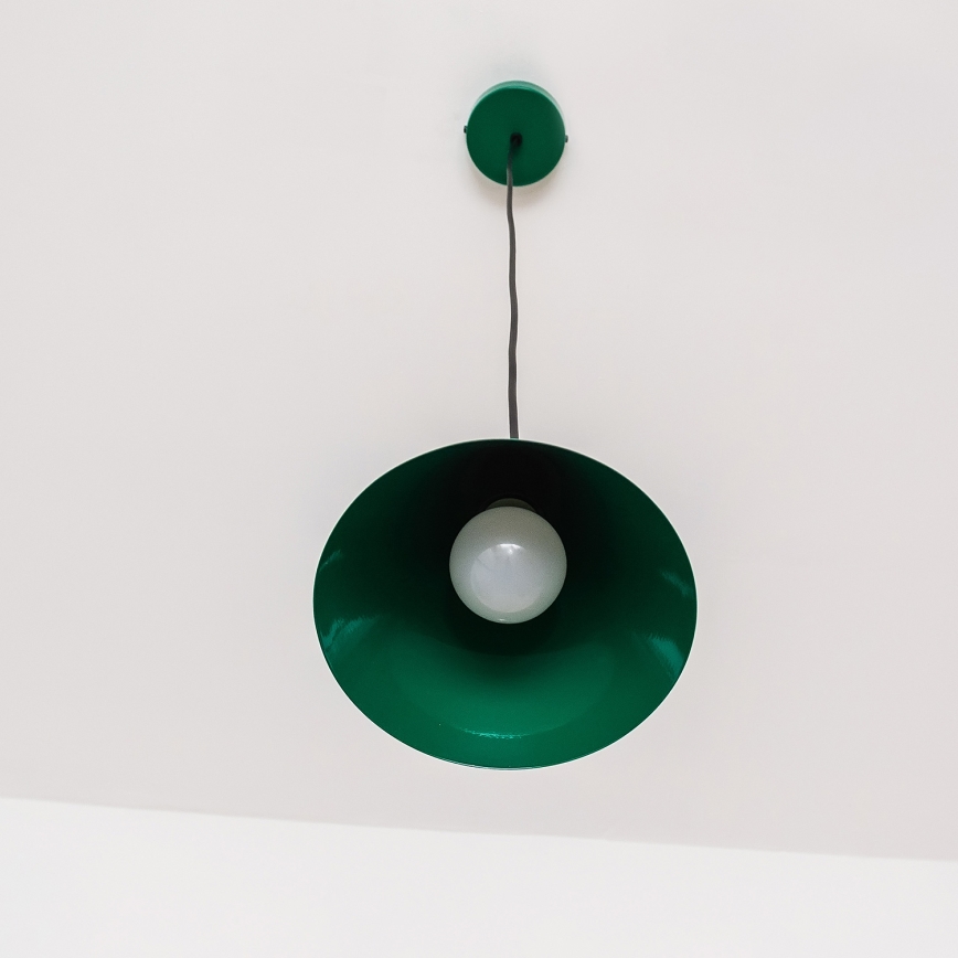 Pendellampa ETNA på kabel 1x E27, 15 W, 230 V, Ø 18,5 cm, grön