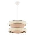 Pendellampa HALO 1xE27/60W/230V beige/kräm