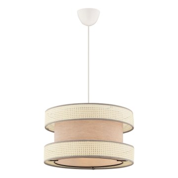 Pendellampa HALO 1xE27/60W/230V beige/kräm