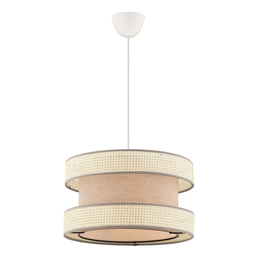 Pendellampa HALO 1xE27/60W/230V beige/kräm