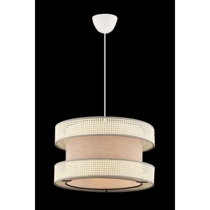 Pendellampa HALO 1xE27/60W/230V beige/kräm