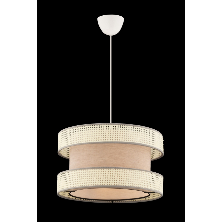 Pendellampa HALO 1xE27/60W/230V beige/kräm