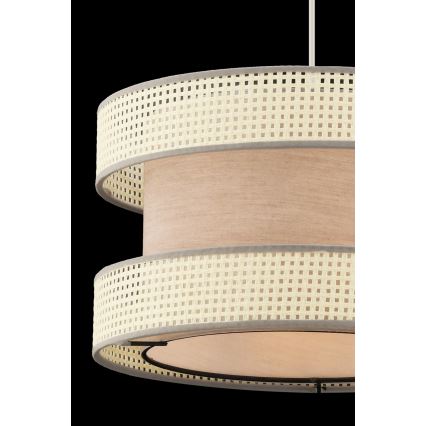 Pendellampa HALO 1xE27/60W/230V beige/kräm