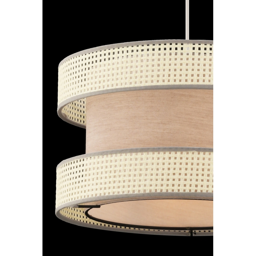 Pendellampa HALO 1xE27/60W/230V beige/kräm