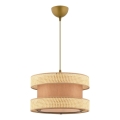 Pendellampa HALO 1xE27/60W/230V brun/beige