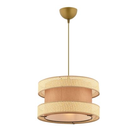 Pendellampa HALO 1xE27/60W/230V brun/beige