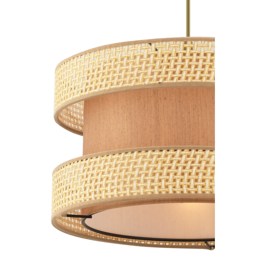 Pendellampa HALO 1xE27/60W/230V brun/beige