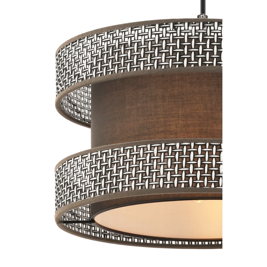 Pendellampa HALO 1xE27/60W/230V brun/grå
