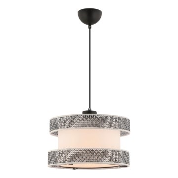 Pendellampa HALO 1xE27/60W/230V kräm/grå