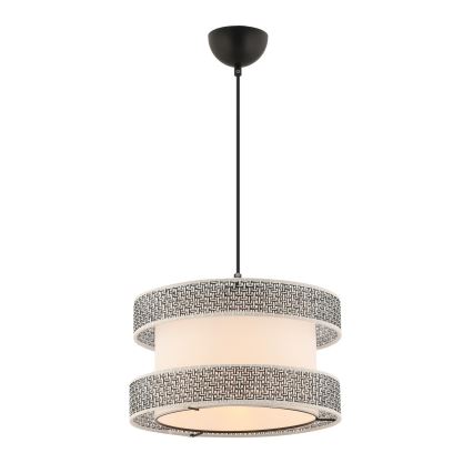 Pendellampa HALO 1xE27/60W/230V kräm/grå