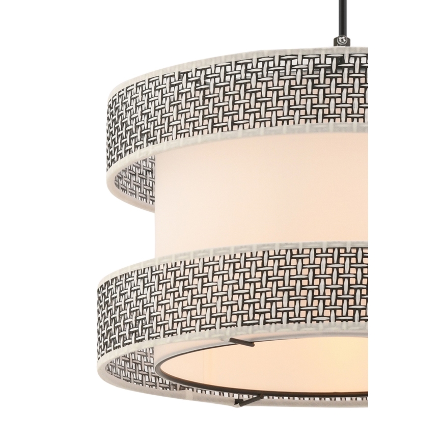 Pendellampa HALO 1xE27/60W/230V kräm/grå