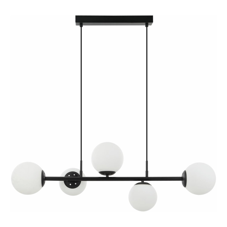 Pendellampa MADDIE 5xE14/5W/230V svart