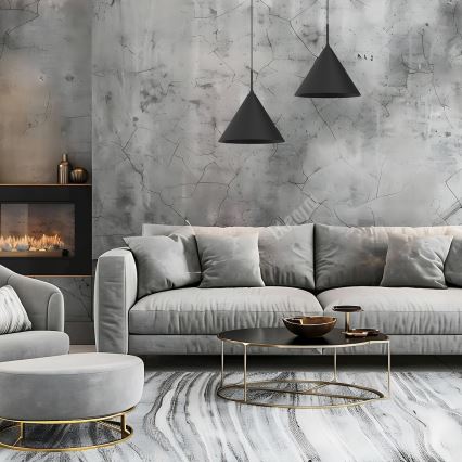 Pendellampa med kabel CAPITAL 1xGX53/15W/230V Ø 32 cm svart