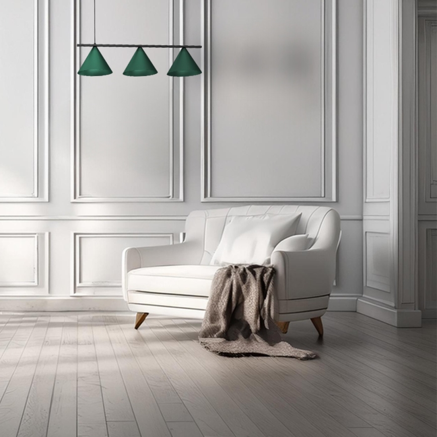 Pendellampa med kabel CAPITAL 3xGX53/15W/230V grön