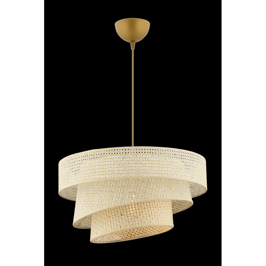 Pendellampa med kabel COUPER 1xE27/60W/230V krämvit
