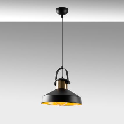 Pendellampa med kabel DODO 1xE27/40W/230V svart/bronsfärgad