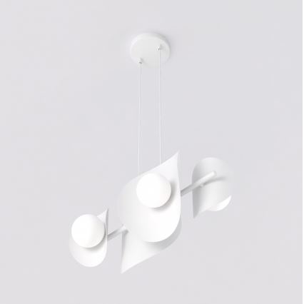 Pendellampa med kabel ELEMENTI 4xG9/8W/230V vit