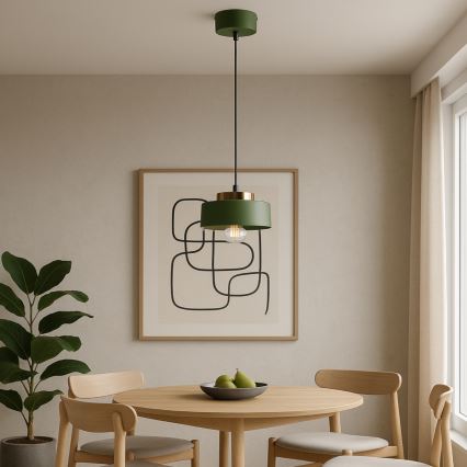 Pendellampa med kabel IGNIA 1xE27/60W/230V grön