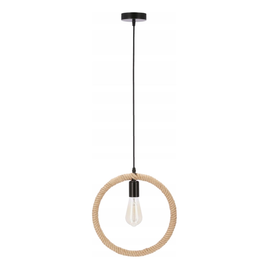 Pendellampa med kabel KOLO 1xE27/40W/230V beige/svart