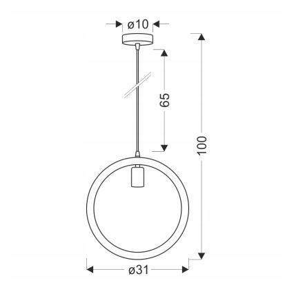 Pendellampa med kabel KOLO 1xE27/40W/230V beige/svart