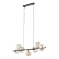 Pendellampa med kabel LAVA 7xG9/8W/230V brons/rökbeige