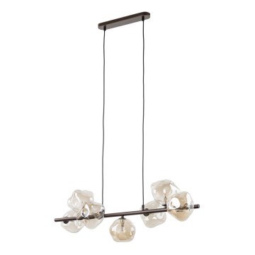Pendellampa med kabel LAVA 7xG9/8W/230V brons/rökbeige