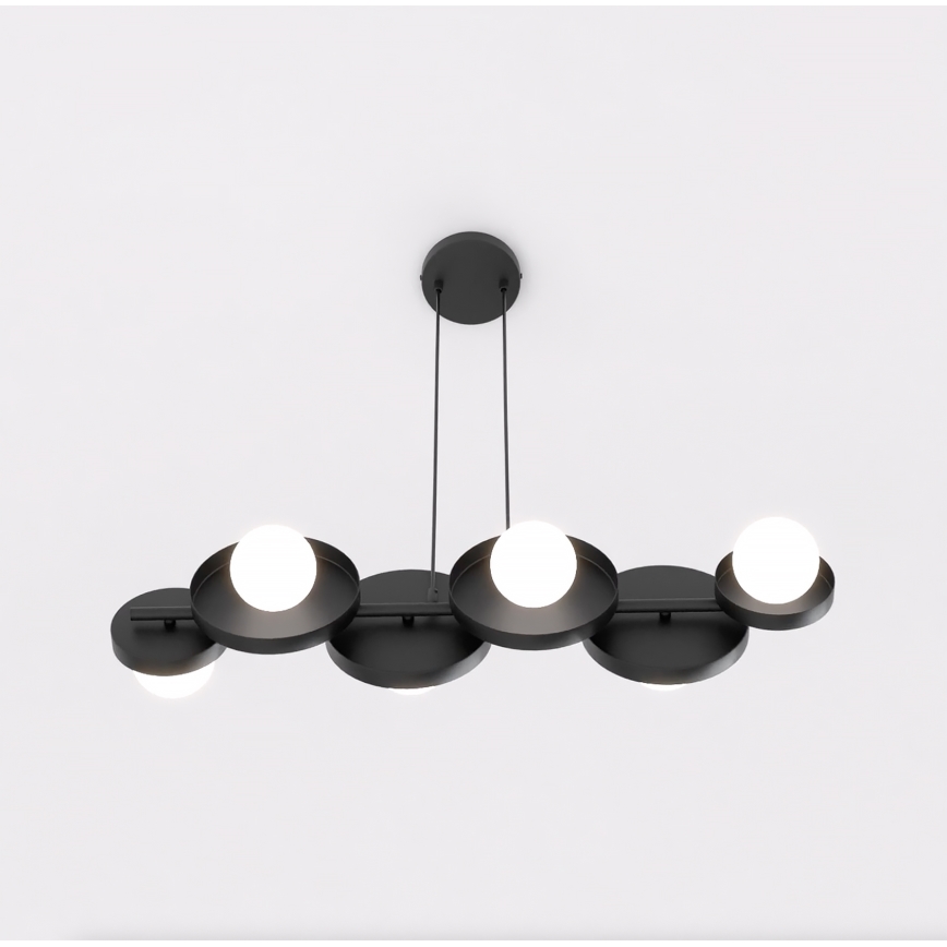 Pendellampa med kabel MODEL 6xG9/8W/230V svart