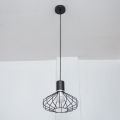 Pendellampa med kabel SOLANO 1xE27/15W/230V svart/blank krom