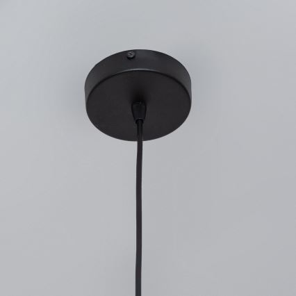 Pendellampa med kabel SOLANO 1xE27/15W/230V svart/blank krom