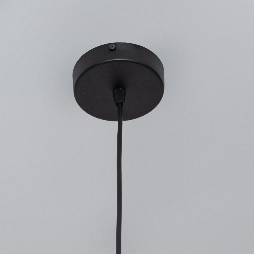 Pendellampa med kabel SOLANO 1xE27/15W/230V svart/blank krom