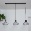 Pendellampa med kabel SOLANO 3xE27/15W/230V svart/guld