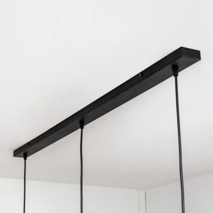 Pendellampa med kabel SOLANO 3xE27/15W/230V svart/guld