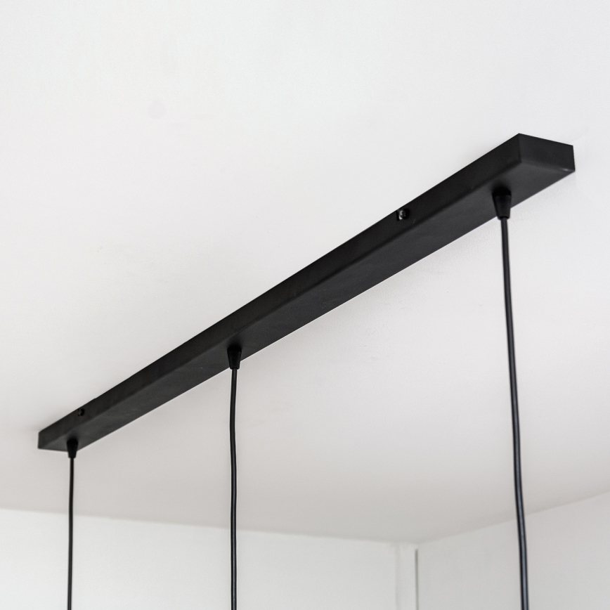 Pendellampa med kabel SOLANO 3xE27/15W/230V svart/guld