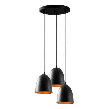 Pendellampa med kabel TATTOO 3xE27/40W/230V svart