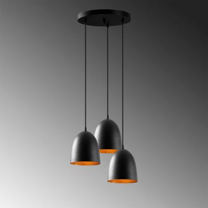 Pendellampa med kabel TATTOO 3xE27/40W/230V svart