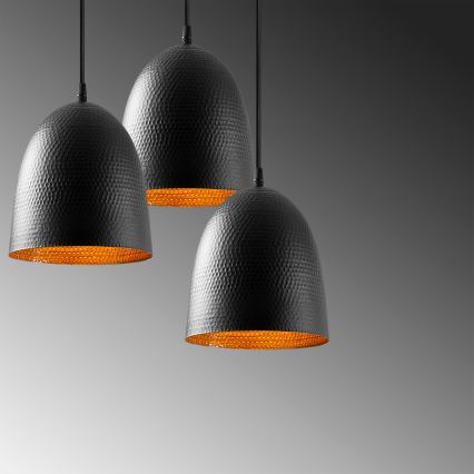 Pendellampa med kabel TATTOO 3xE27/40W/230V svart