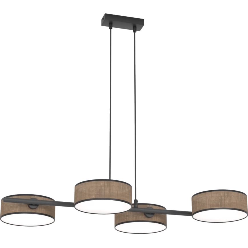 Pendellampa med sladd DRUMZ 4xE14/10W/230V brun