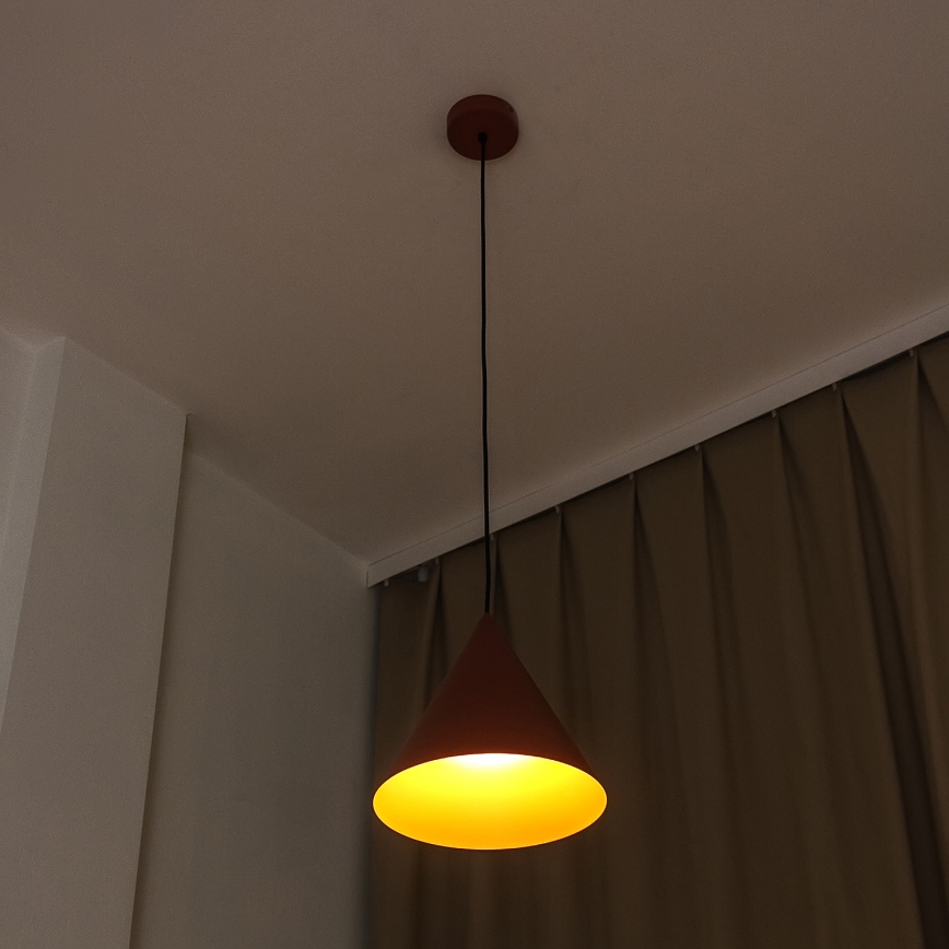 Pendellampa med sladd ETNA II 1xE27/15W/230V Ø 25 cm orange