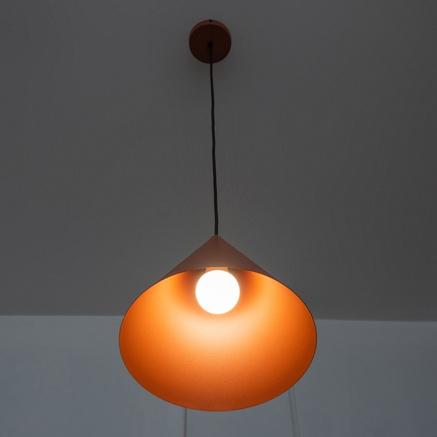 Pendellampa med sladd ETNA II 1xE27/15W/230V Ø 25 cm orange