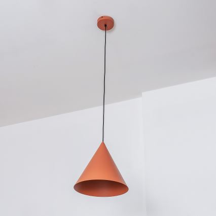 Pendellampa med sladd ETNA II 1xE27/15W/230V Ø 25 cm orange