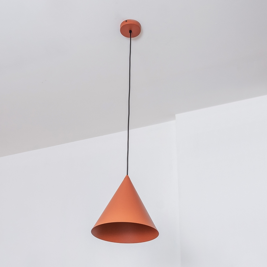 Pendellampa med sladd ETNA II 1xE27/15W/230V Ø 25 cm orange