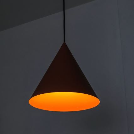 Pendellampa med sladd ETNA II 1xE27/15W/230V Ø 25 cm orange