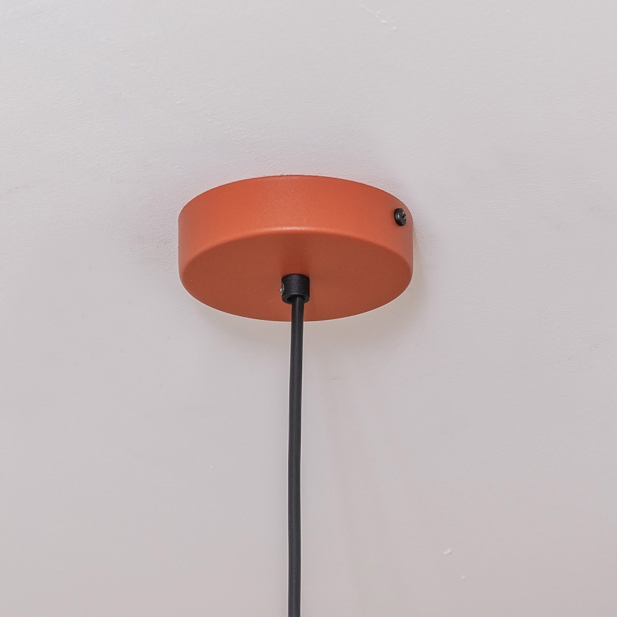 Pendellampa med sladd ETNA II 1xE27/15W/230V Ø 25 cm orange