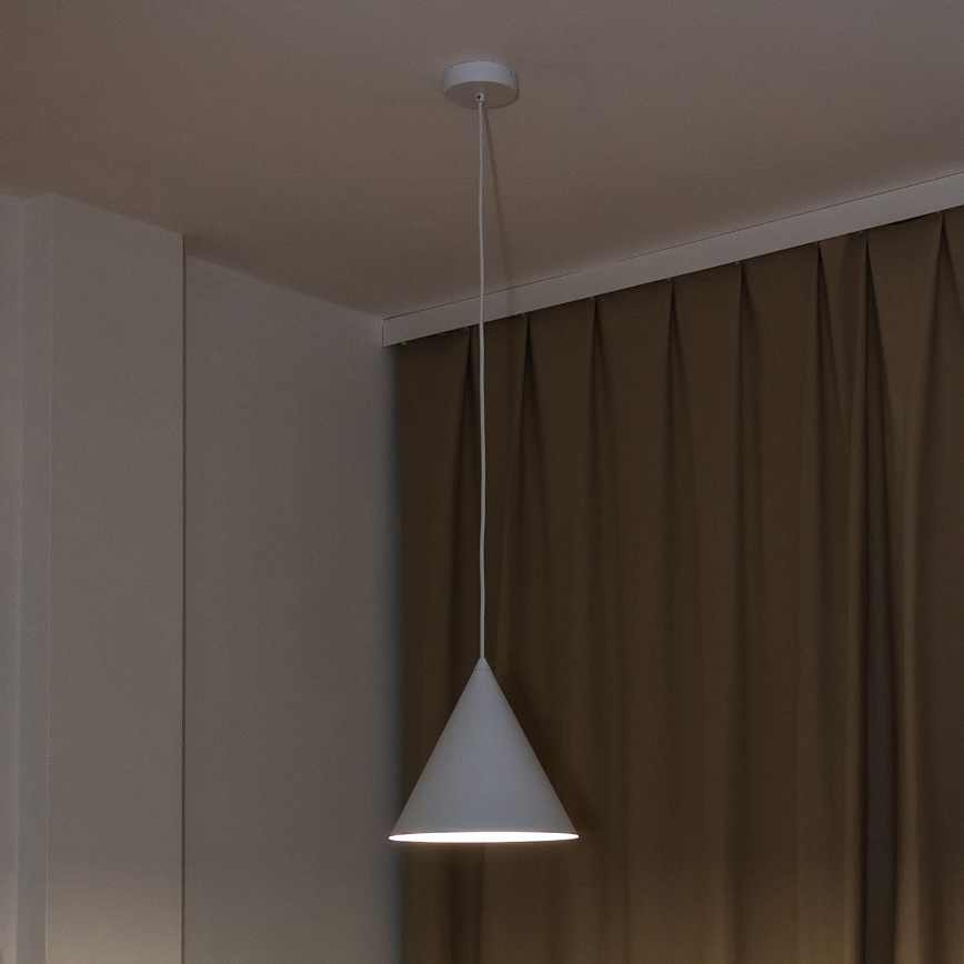 Pendellampa med sladd ETNA II 1xE27/15W/230V Ø 25 cm vit